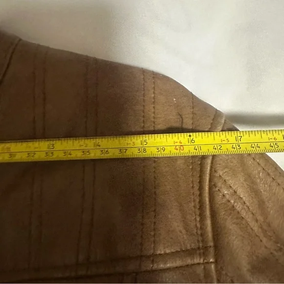 Juliano Celini Chic Brown Leather Jacket for Women size LG - Picture 7 of 16